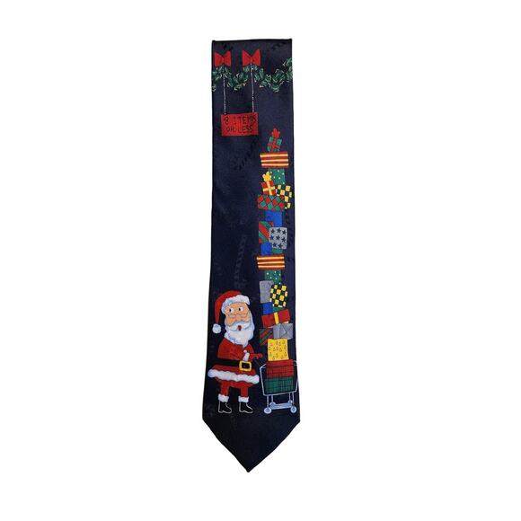 Hallmark Other - Santa Shopping Yule Ties Hallmark Ties Christmas